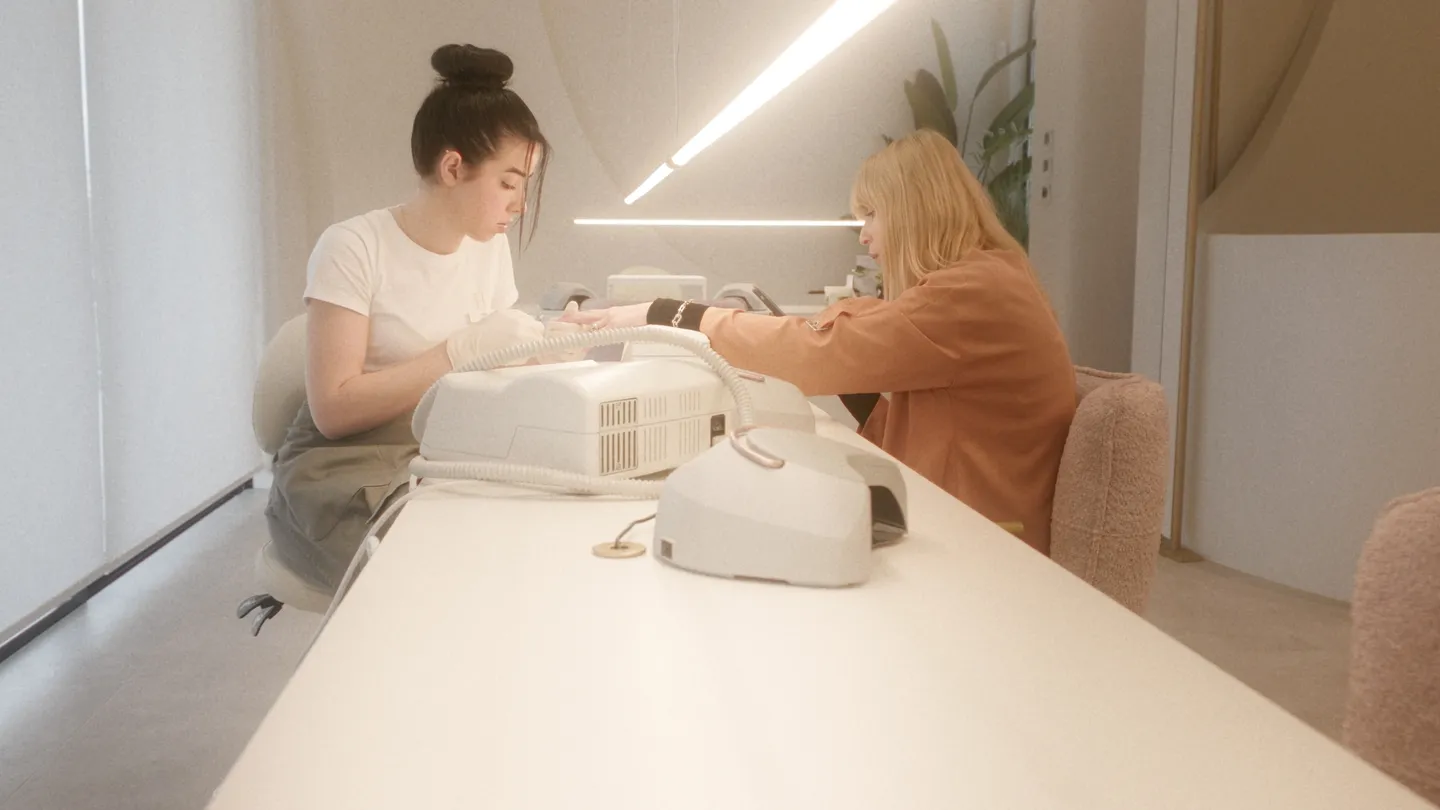 Manicure at The Hall beauty space, final color grade