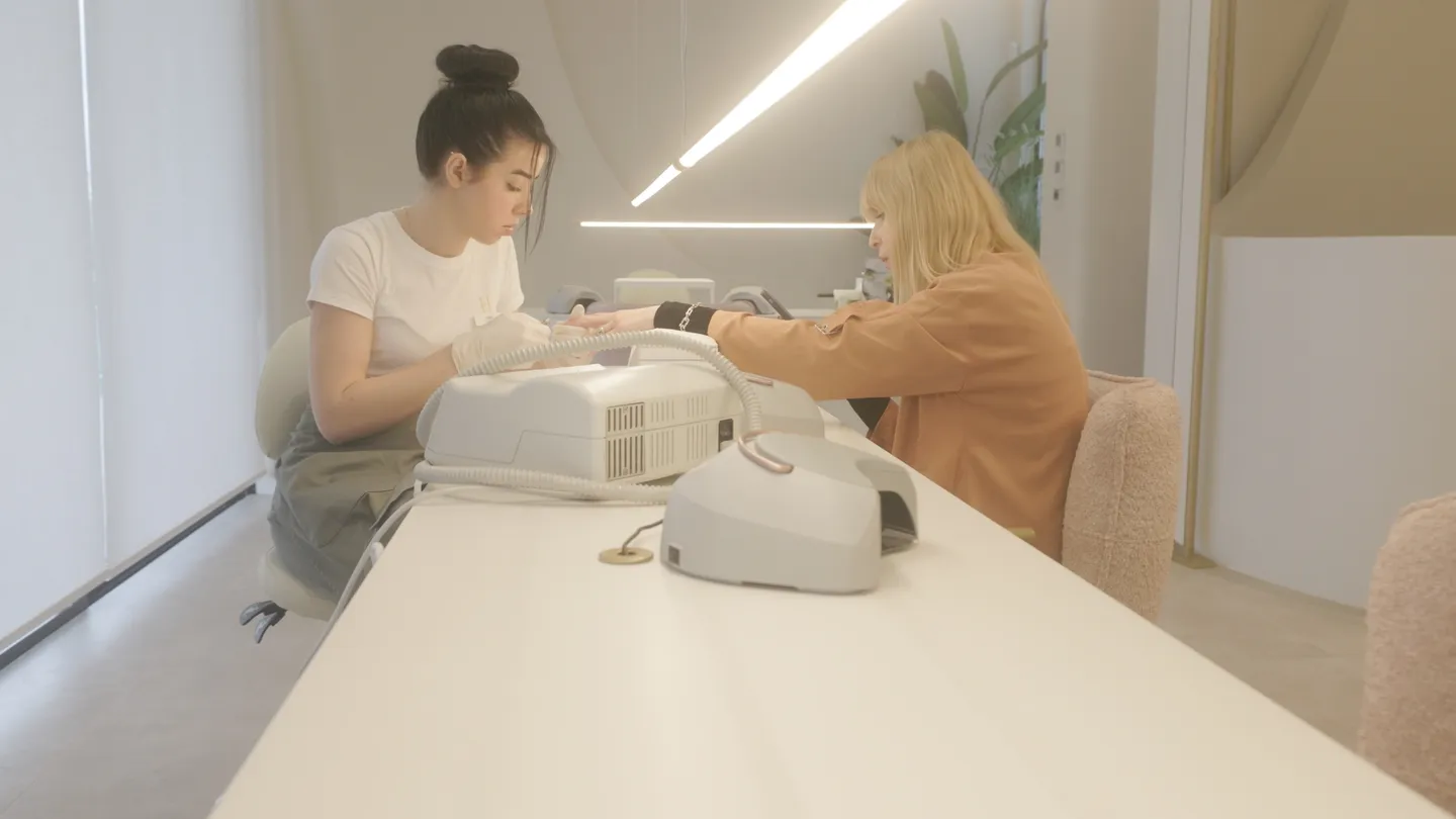 Manicure at The Hall beauty space, ungraded LOG footage