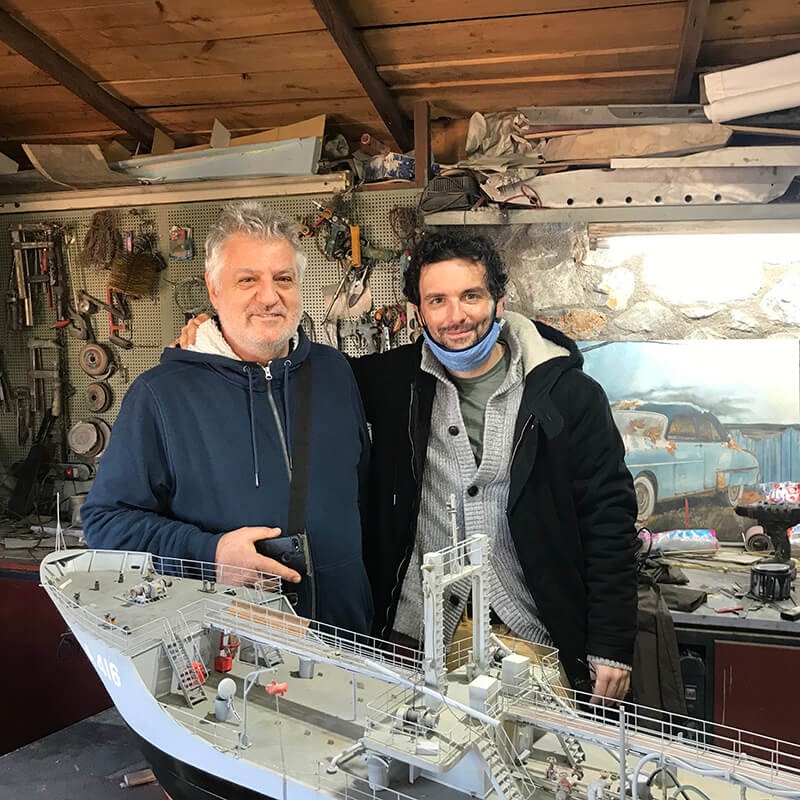 Filming in Livadia with mr Geroulias