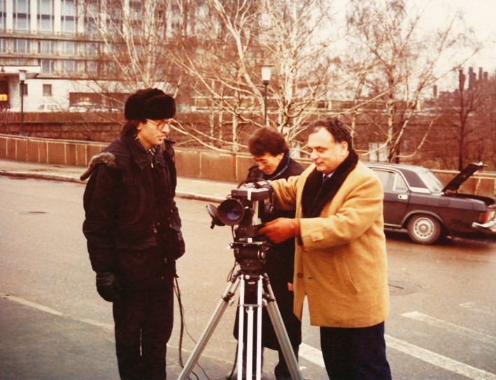 Filming in Moscow