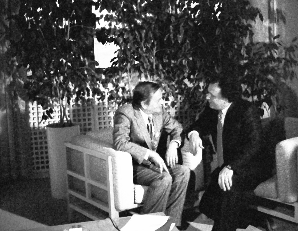 With Olof Palme, during his last interview before his assassination (1986)