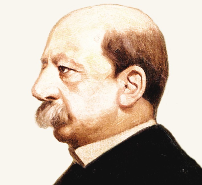 Charilaos Trikoupis, subject of the first portrait of the 1986–1987 period