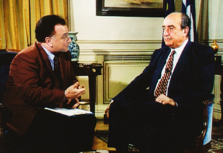 With Konstantinos Mitsotakis, for his testimony on the resistance in Crete