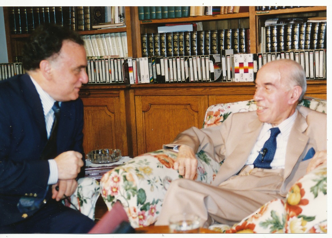 Recording the testimony of Spyros Markezinis