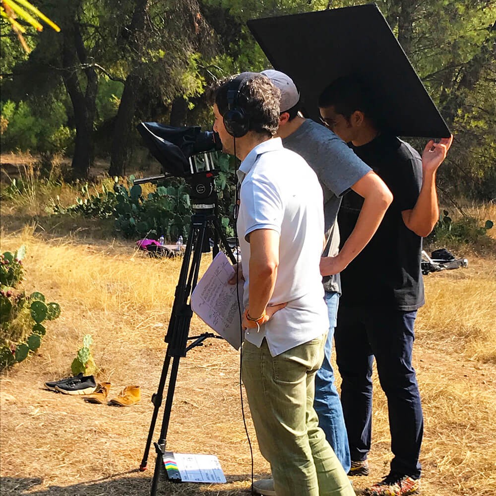 In Kefalari Park filming an AGR episode