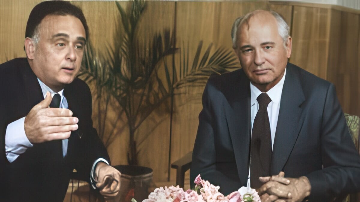 With Mikhail Gorbachev